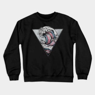 Transgender Ocean Wave Crewneck Sweatshirt